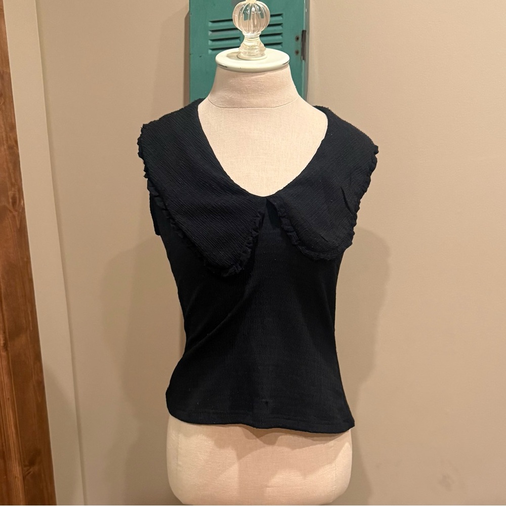 Maeve Ruffled Round Collar Tank - Picture 4 of 5